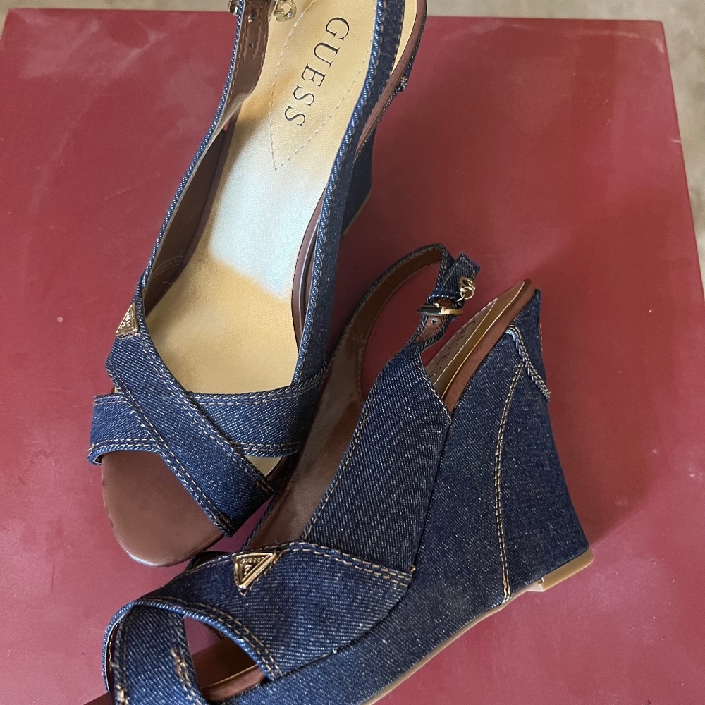 Cute Guess Denim Wedge